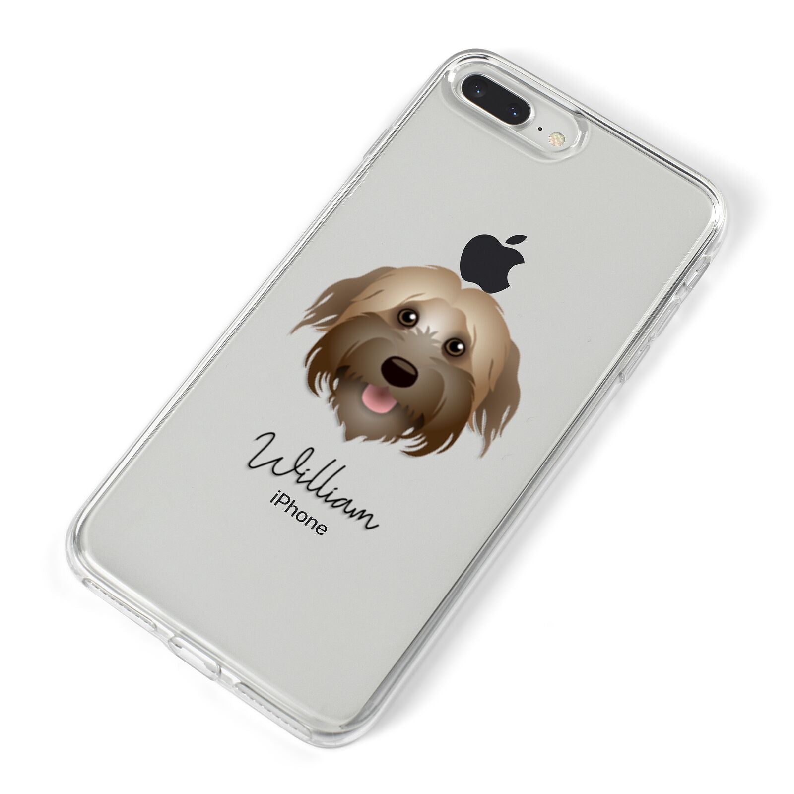 Pyrenean Shepherd Personalised iPhone 8 Plus Bumper Case on Silver iPhone Alternative Image