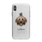 Pyrenean Shepherd Personalised iPhone X Bumper Case on Silver iPhone Alternative Image 1