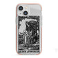Queen of Pentacles Monochrome iPhone 13 Mini TPU Impact Case with Pink Edges