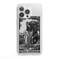 Queen of Pentacles Monochrome iPhone 13 Pro Clear Bumper Case