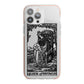 Queen of Pentacles Monochrome iPhone 13 Pro Max TPU Impact Case with Pink Edges