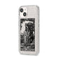 Queen of Pentacles Monochrome iPhone 14 Glitter Tough Case Starlight Angled Image