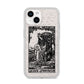 Queen of Pentacles Monochrome iPhone 14 Glitter Tough Case Starlight