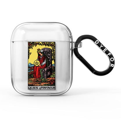 Queen of Pentacles Tarot Card AirPods Clear Case