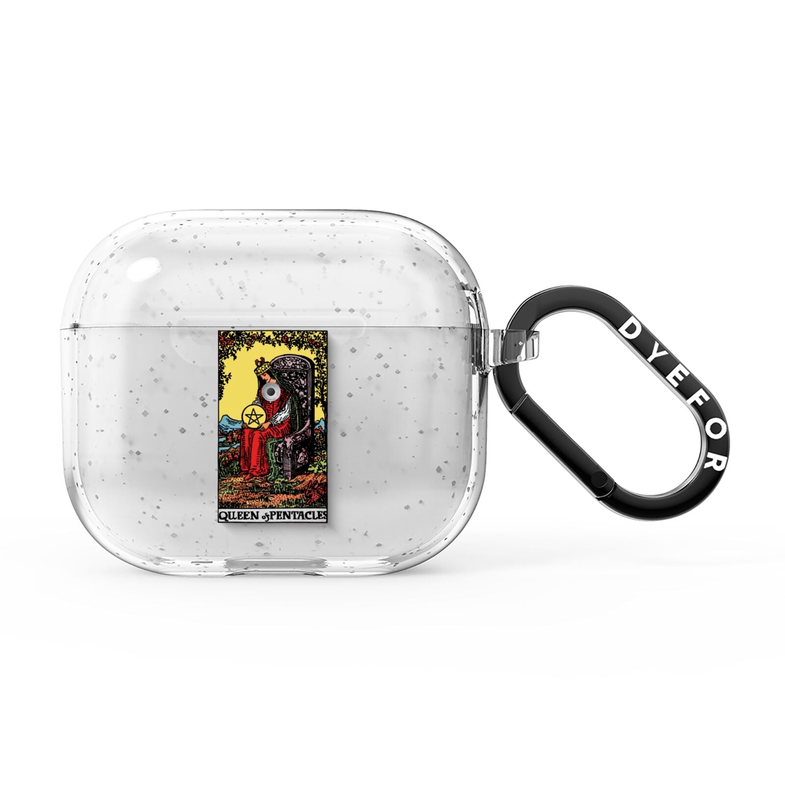 Queen of Pentacles Tarot Card AirPods Glitter Case 3rd Gen
