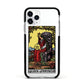 Queen of Pentacles Tarot Card Apple iPhone 11 Pro in Silver with Black Impact Case