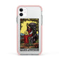 Queen of Pentacles Tarot Card Apple iPhone 11 in White with Pink Impact Case