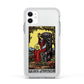Queen of Pentacles Tarot Card Apple iPhone 11 in White with White Impact Case