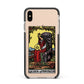 Queen of Pentacles Tarot Card Apple iPhone Xs Max Impact Case Black Edge on Gold Phone