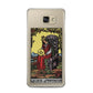 Queen of Pentacles Tarot Card Samsung Galaxy A5 2016 Case on gold phone