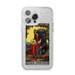 Queen of Pentacles Tarot Card iPhone 14 Pro Max Glitter Tough Case Silver