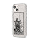 Queen of Swords Monochrome iPhone 14 Glitter Tough Case Starlight Angled Image
