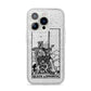Queen of Swords Monochrome iPhone 14 Pro Glitter Tough Case Silver
