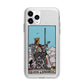Queen of Swords Tarot Card Apple iPhone 11 Pro Max in Silver with Bumper Case