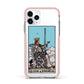 Queen of Swords Tarot Card Apple iPhone 11 Pro in Silver with Pink Impact Case