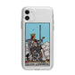 Queen of Swords Tarot Card Apple iPhone 11 in White with Bumper Case