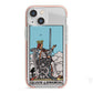 Queen of Swords Tarot Card iPhone 13 Mini TPU Impact Case with Pink Edges