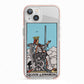 Queen of Swords Tarot Card iPhone 13 TPU Impact Case with Pink Edges