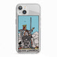 Queen of Swords Tarot Card iPhone 13 TPU Impact Case with White Edges