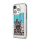 Queen of Swords Tarot Card iPhone 14 Pro Clear Tough Case Silver Angled Image
