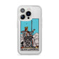 Queen of Swords Tarot Card iPhone 14 Pro Clear Tough Case Silver