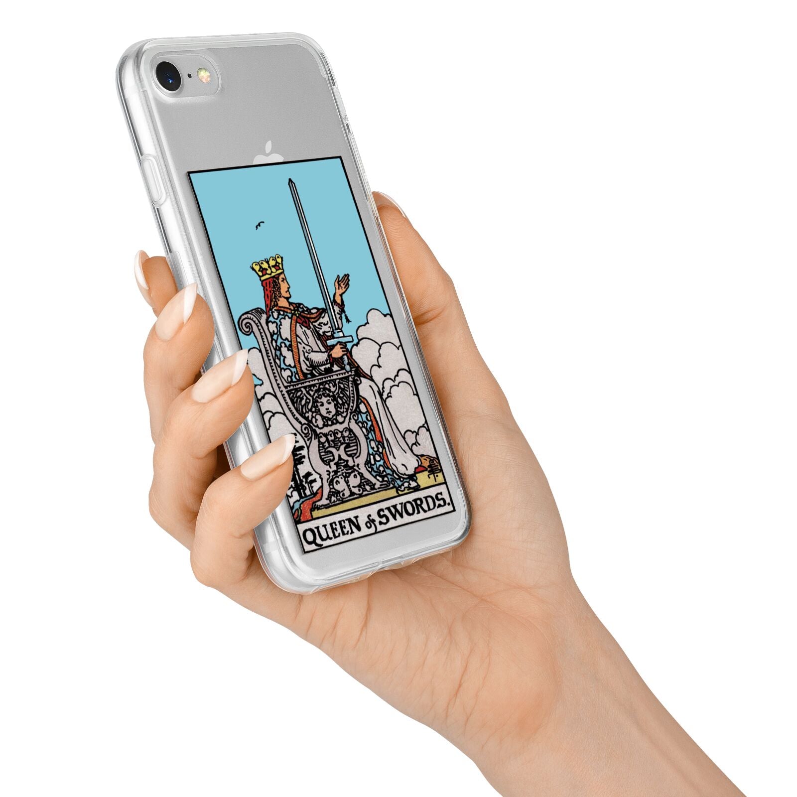 Queen of Swords Tarot Card iPhone 7 Bumper Case on Silver iPhone Alternative Image