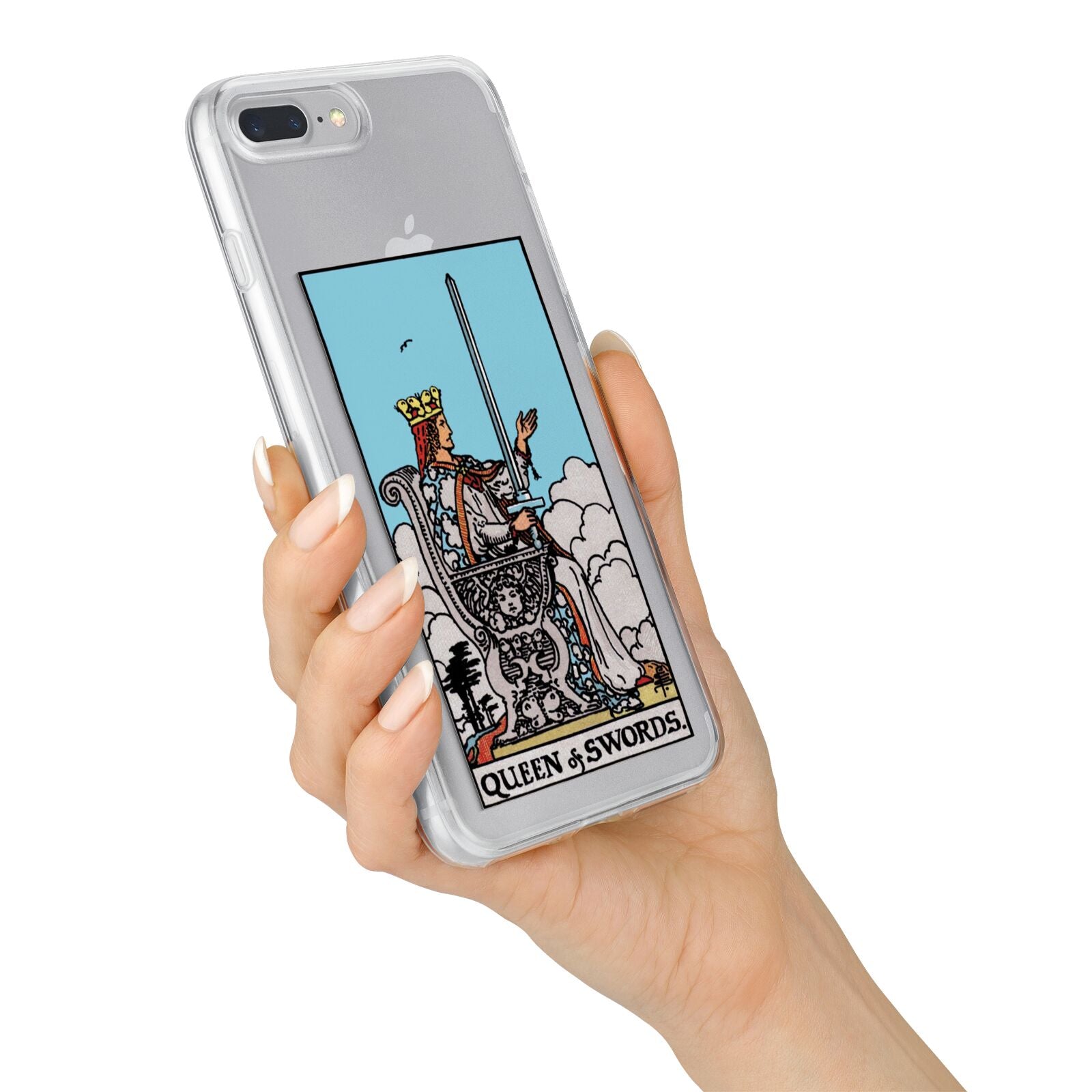 Queen of Swords Tarot Card iPhone 7 Plus Bumper Case on Silver iPhone Alternative Image