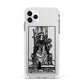Queen of Wands Monochrome Apple iPhone 11 Pro Max in Silver with White Impact Case