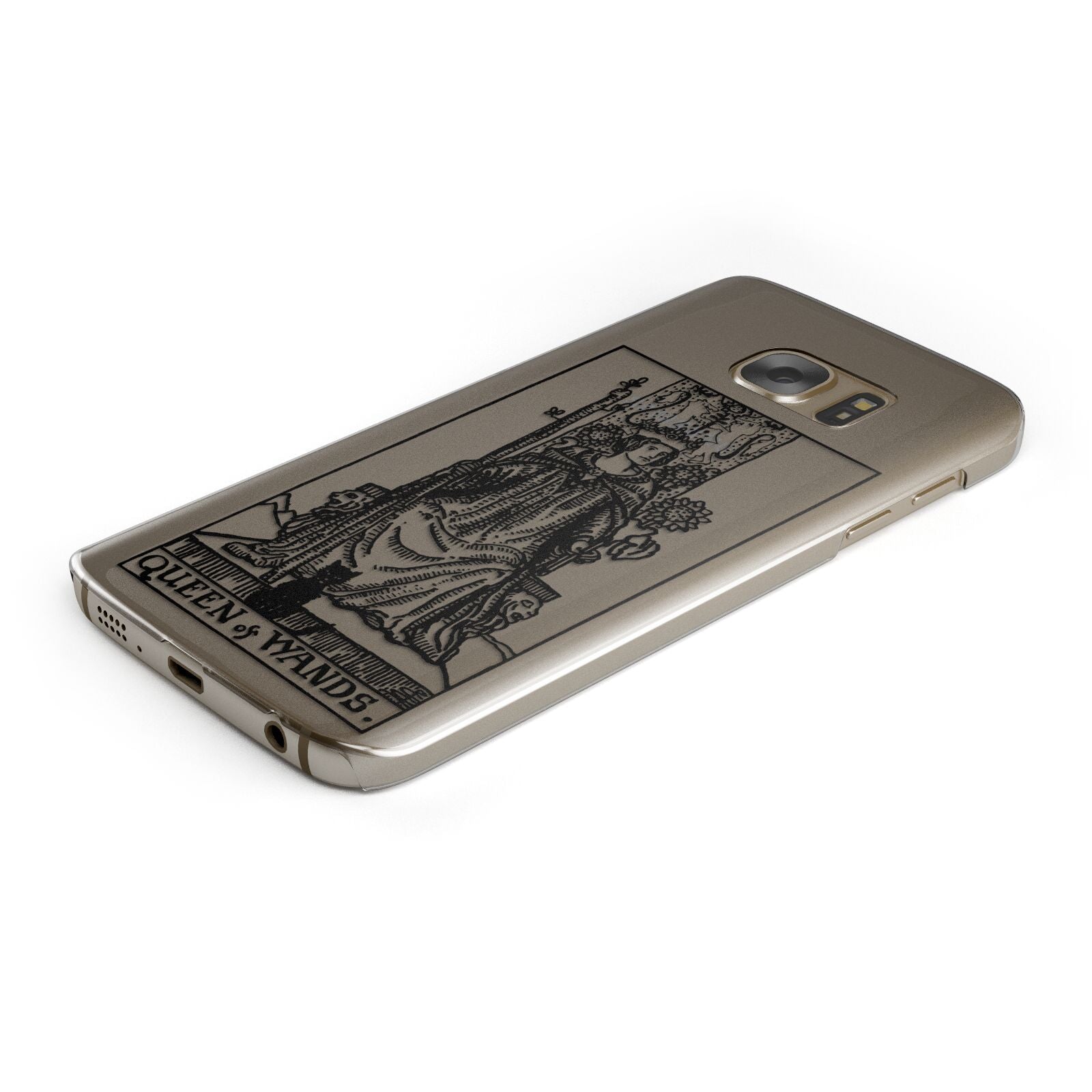 Queen of Wands Monochrome Samsung Galaxy Case Bottom Cutout