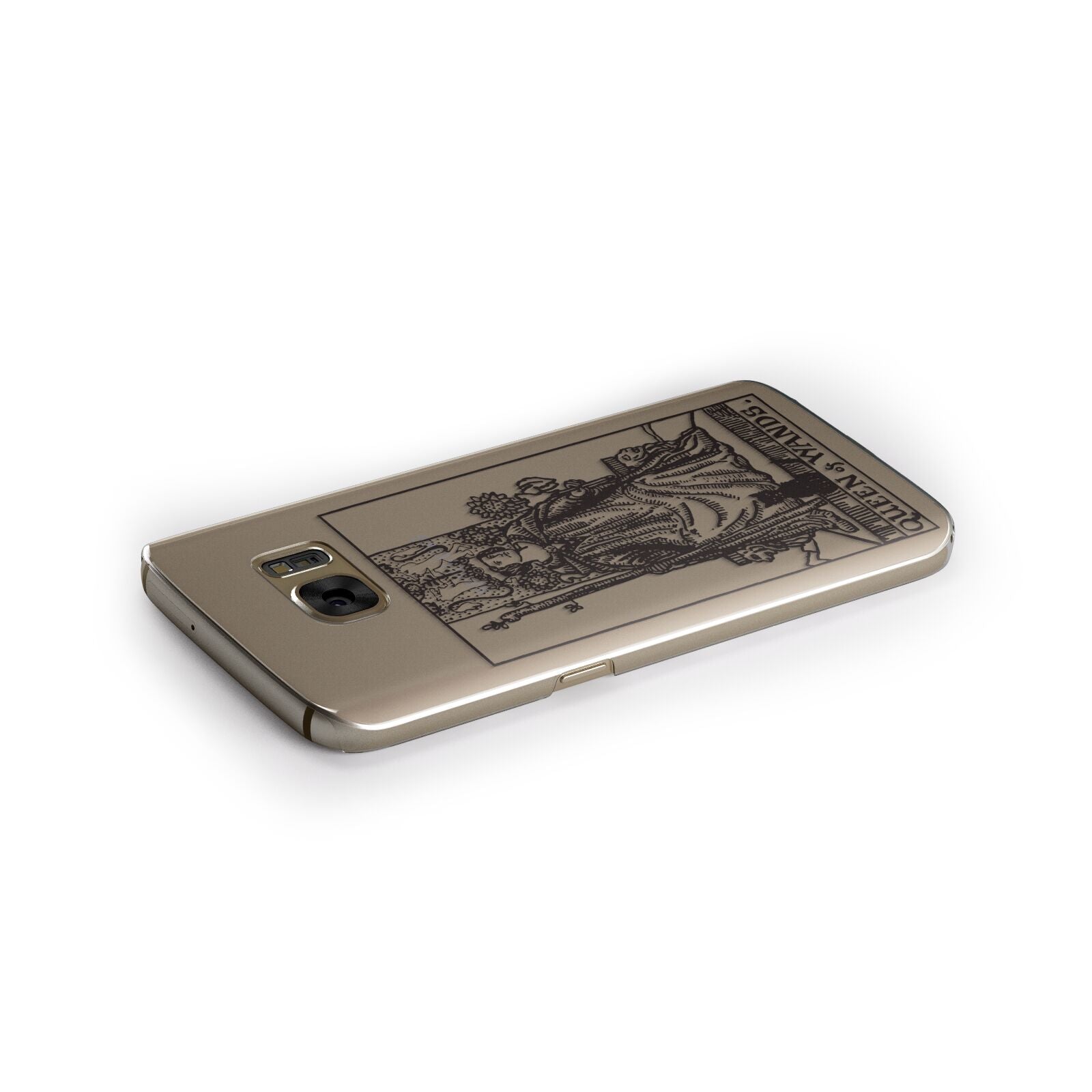 Queen of Wands Monochrome Samsung Galaxy Case Side Close Up