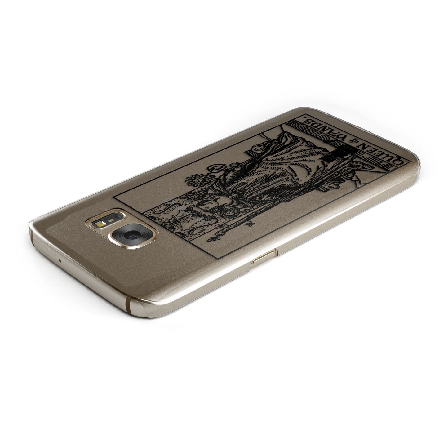 Queen of Wands Monochrome Samsung Galaxy Case Top Cutout