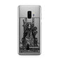 Queen of Wands Monochrome Samsung Galaxy S9 Plus Case on Silver phone