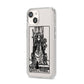 Queen of Wands Monochrome iPhone 14 Clear Tough Case Starlight Angled Image