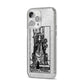 Queen of Wands Monochrome iPhone 14 Pro Max Glitter Tough Case Silver Angled Image