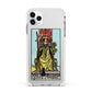 Queen of Wands Tarot Card Apple iPhone 11 Pro Max in Silver with White Impact Case
