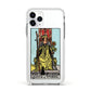 Queen of Wands Tarot Card Apple iPhone 11 Pro in Silver with White Impact Case