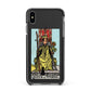 Queen of Wands Tarot Card Apple iPhone Xs Max Impact Case Black Edge on Black Phone