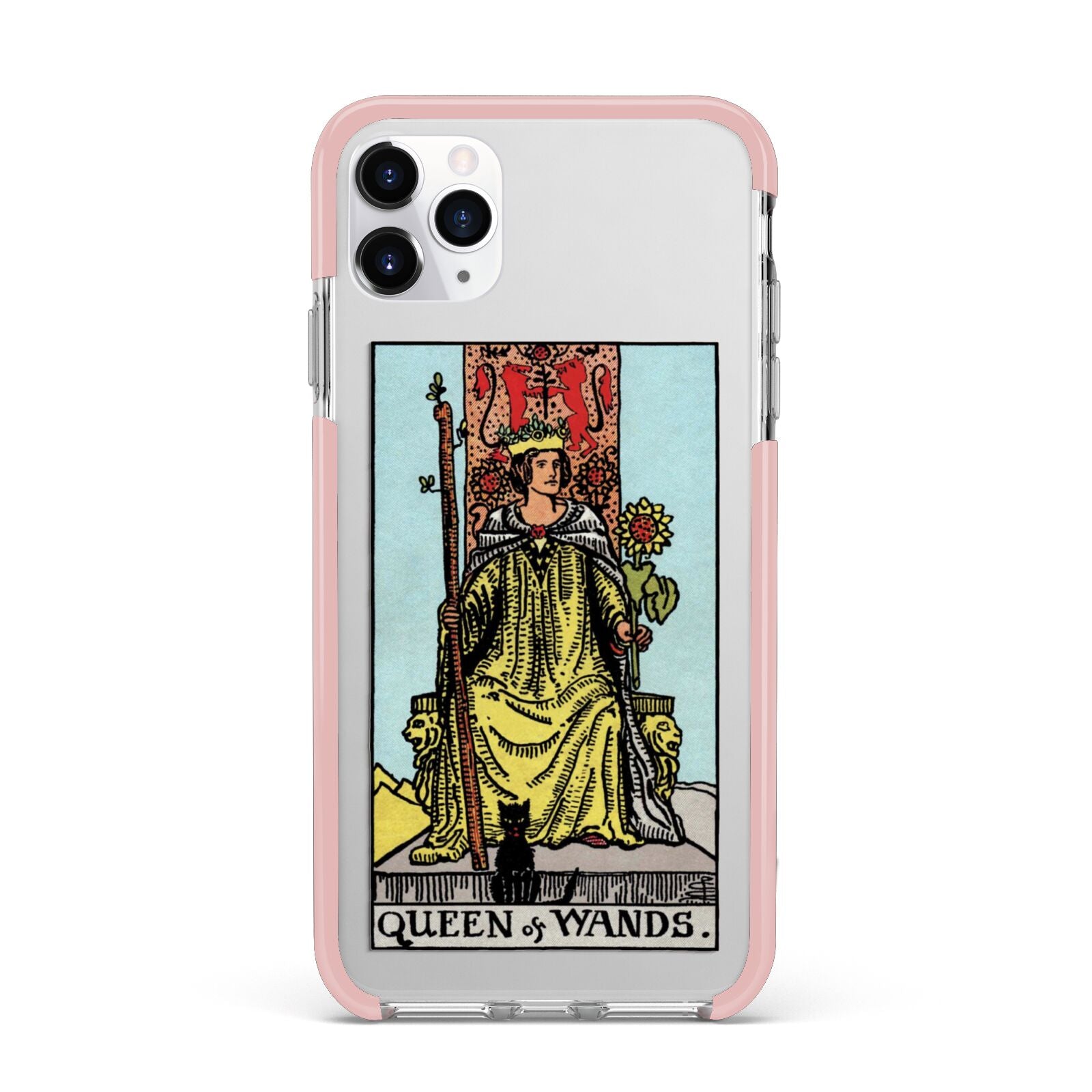 Queen of Wands Tarot Card iPhone 11 Pro Max Impact Pink Edge Case