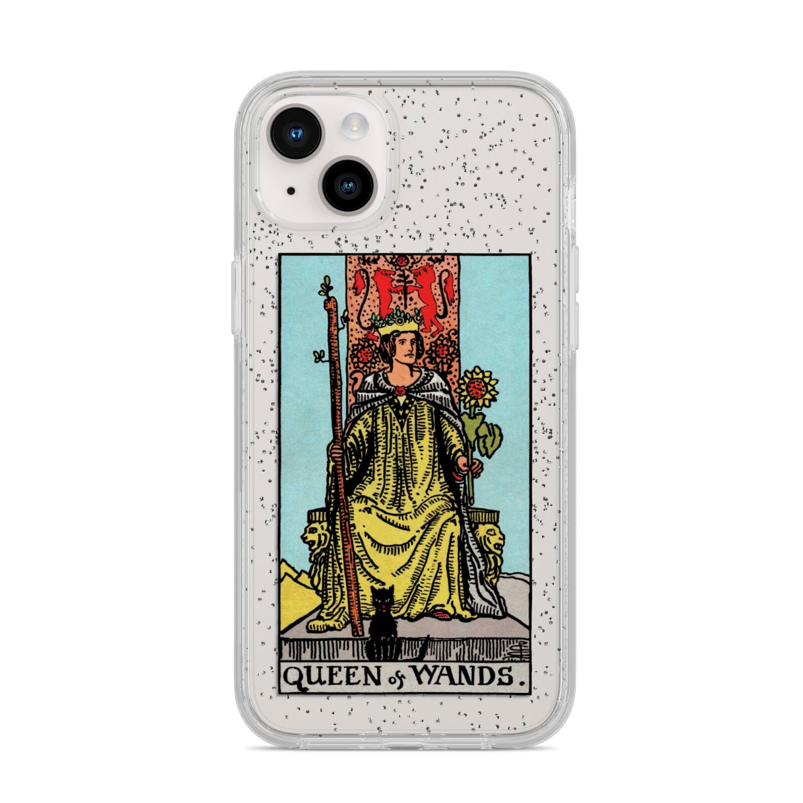 Queen of Wands Tarot Card iPhone 14 Plus Glitter Tough Case Starlight