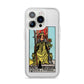 Queen of Wands Tarot Card iPhone 14 Pro Clear Tough Case Silver