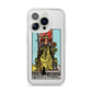 Queen of Wands Tarot Card iPhone 14 Pro Clear Tough Case Silver