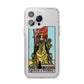 Queen of Wands Tarot Card iPhone 14 Pro Max Clear Tough Case Silver