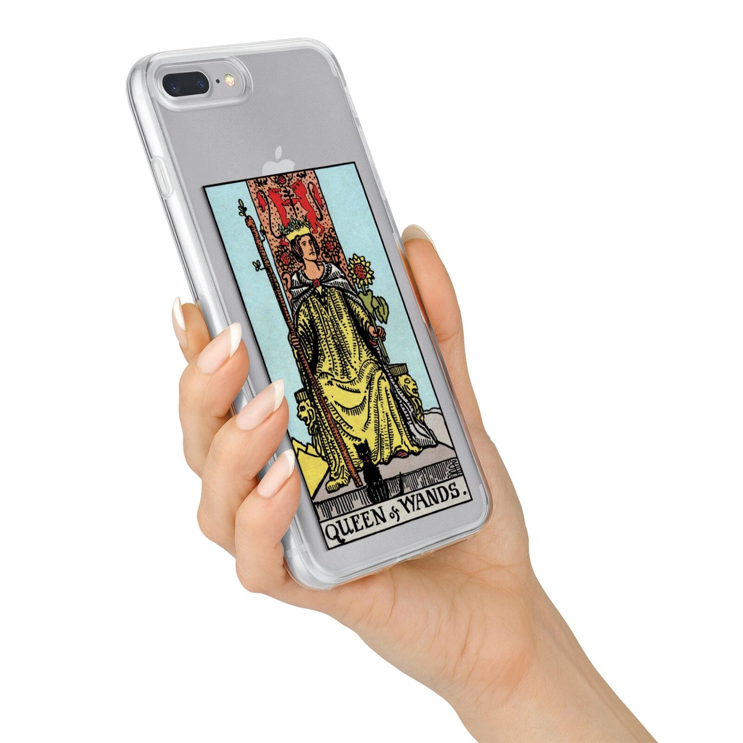 Queen of Wands Tarot Card iPhone 7 Plus Bumper Case on Silver iPhone Alternative Image