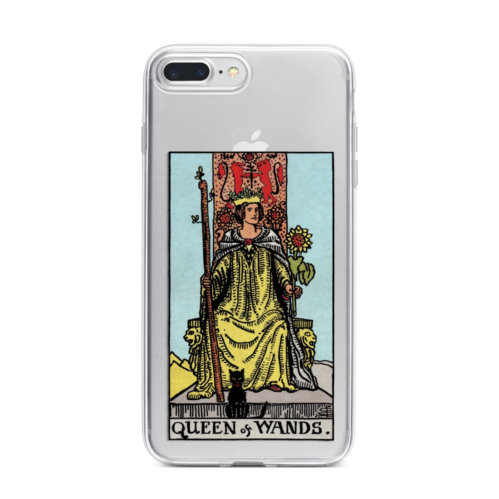 Queen of Wands Tarot Card iPhone 7 Plus Bumper Case on Silver iPhone