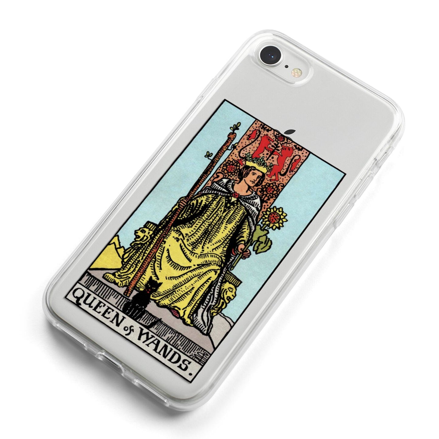 Queen of Wands Tarot Card iPhone 8 Bumper Case on Silver iPhone Alternative Image