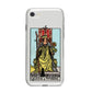 Queen of Wands Tarot Card iPhone 8 Bumper Case on Silver iPhone