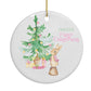 Rabbit First Christmas Circle Decoration Back Image