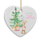 Rabbit First Christmas Heart Decoration Back Image