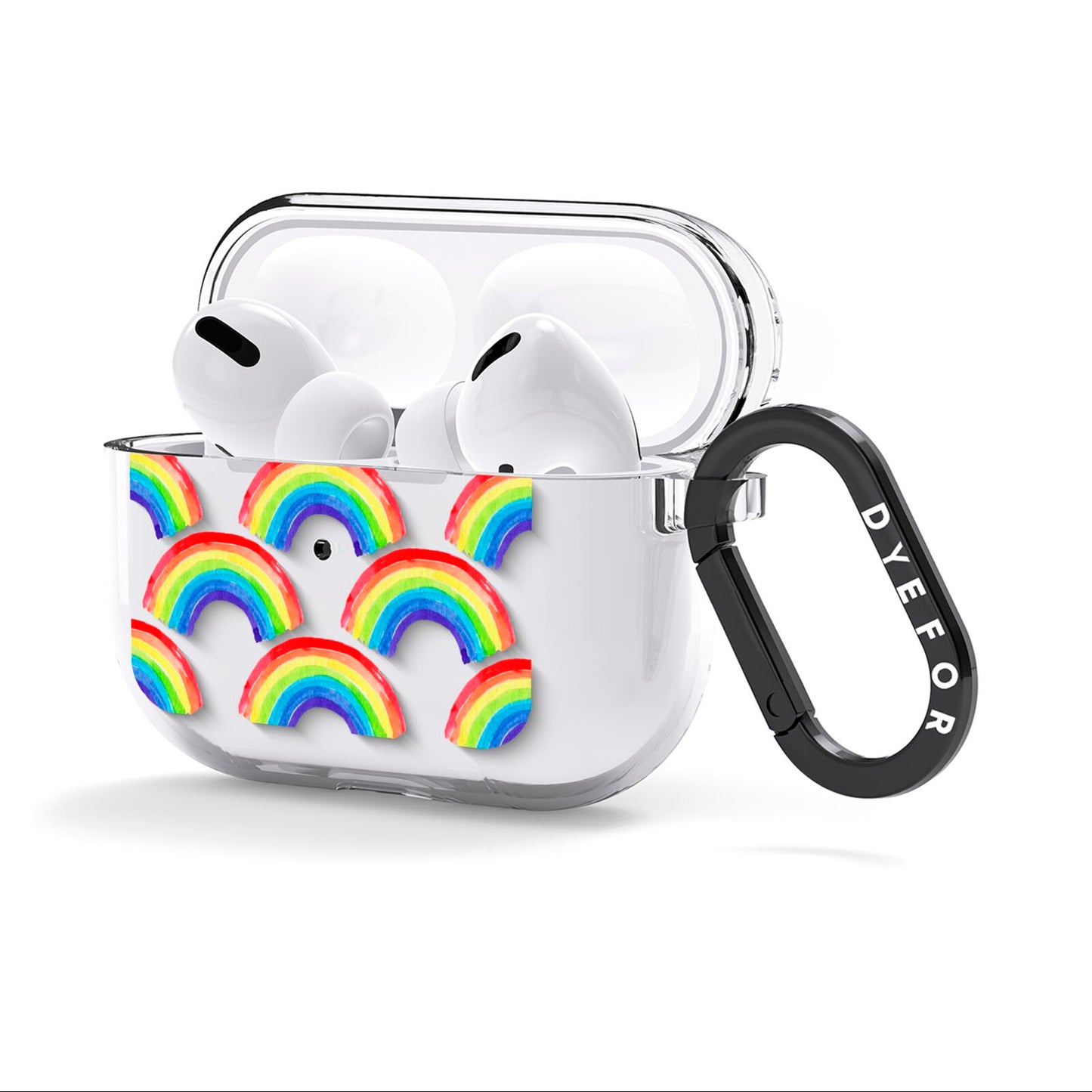 Rainbow AirPods Clear Case 3rd Gen Side Image
