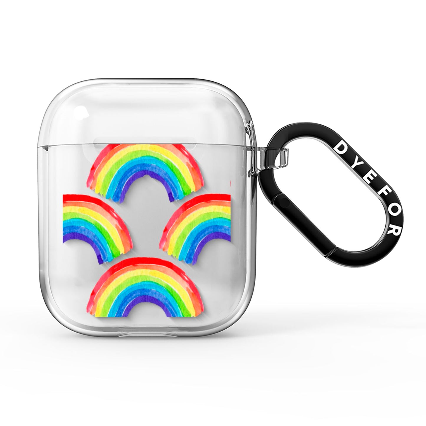 Rainbow AirPods Clear Case